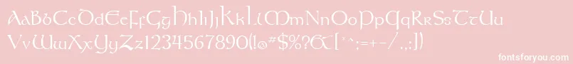 UmberSsi Font – White Fonts on Pink Background