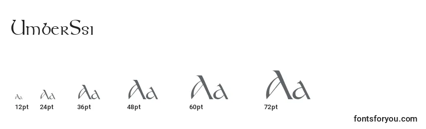 UmberSsi Font Sizes