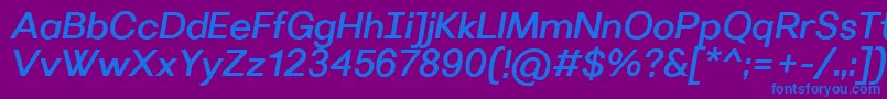 VillerayMediumitalic Font – Blue Fonts on Purple Background