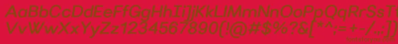 VillerayMediumitalic Font – Brown Fonts on Red Background