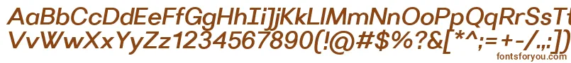 VillerayMediumitalic Font – Brown Fonts on White Background