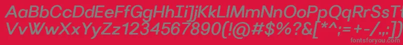 VillerayMediumitalic Font – Gray Fonts on Red Background