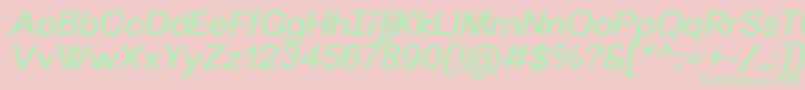 VillerayMediumitalic Font – Green Fonts on Pink Background
