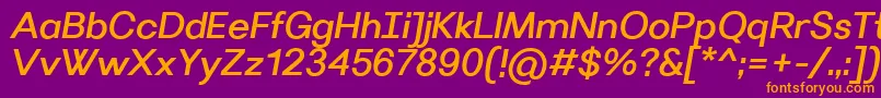 VillerayMediumitalic Font – Orange Fonts on Purple Background