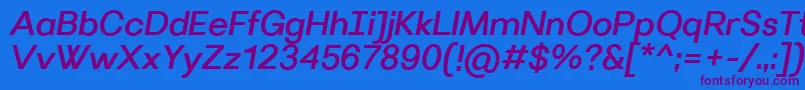 VillerayMediumitalic Font – Purple Fonts on Blue Background