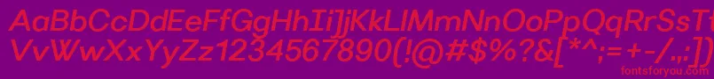 fuente VillerayMediumitalic – Fuentes Rojas Sobre Fondo Morado