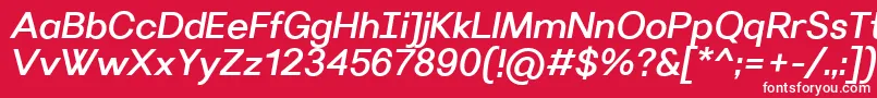 VillerayMediumitalic Font – White Fonts on Red Background