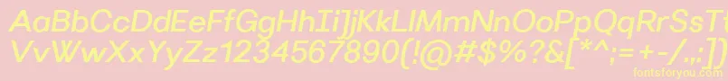 VillerayMediumitalic Font – Yellow Fonts on Pink Background