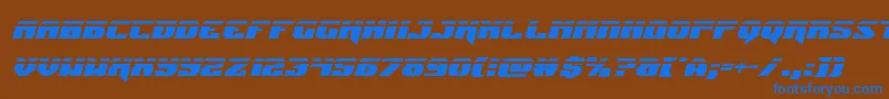 Jumperslaserital Font – Blue Fonts on Brown Background