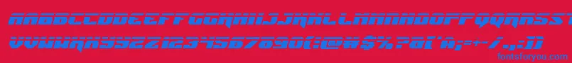 Jumperslaserital-fontti – siniset fontit punaisella taustalla
