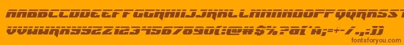 Шрифт Jumperslaserital – коричневые шрифты на оранжевом фоне