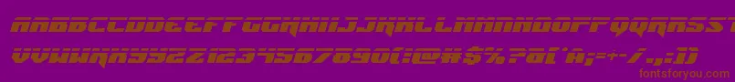 Jumperslaserital Font – Brown Fonts on Purple Background