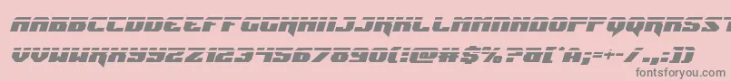 Jumperslaserital-Schriftart – Graue Schriften auf rosa Hintergrund