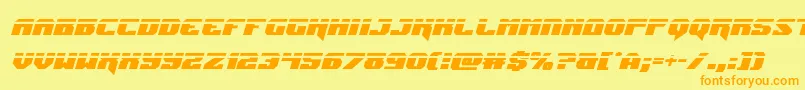 Jumperslaserital Font – Orange Fonts on Yellow Background