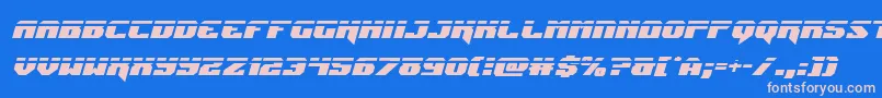 Jumperslaserital Font – Pink Fonts on Blue Background
