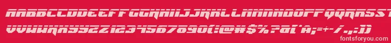 Jumperslaserital Font – Pink Fonts on Red Background