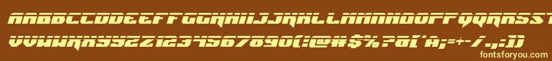 Jumperslaserital Font – Yellow Fonts on Brown Background