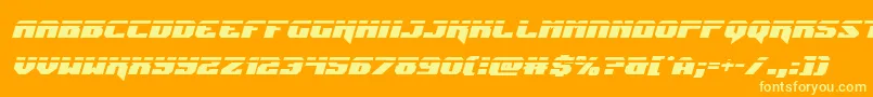 Jumperslaserital Font – Yellow Fonts on Orange Background