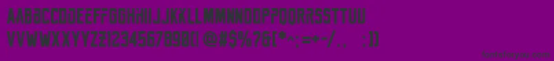 フォントReckonerBold – 紫の背景に黒い文字