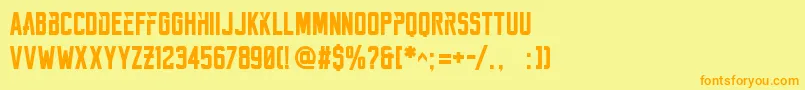 ReckonerBold Font – Orange Fonts on Yellow Background