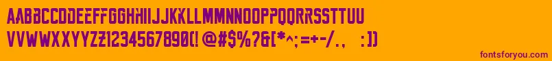 ReckonerBold Font – Purple Fonts on Orange Background