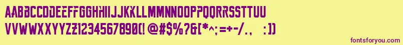 ReckonerBold Font – Purple Fonts on Yellow Background