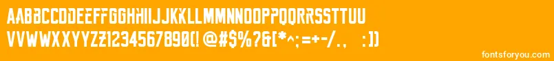 ReckonerBold Font – White Fonts on Orange Background