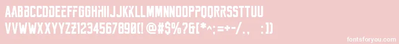 ReckonerBold Font – White Fonts on Pink Background