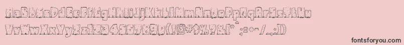 Pebbles Font – Black Fonts on Pink Background