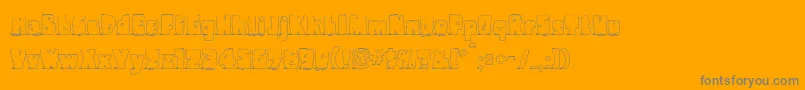 Pebbles Font – Gray Fonts on Orange Background