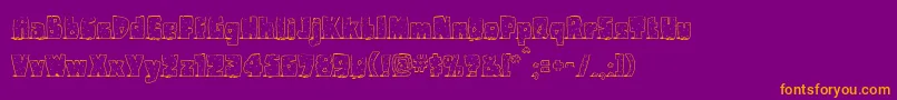 Pebbles Font – Orange Fonts on Purple Background
