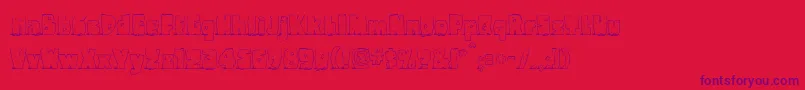 Pebbles Font – Purple Fonts on Red Background