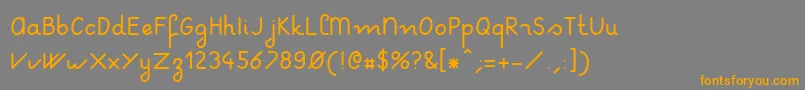 Otfpoc Font – Orange Fonts on Gray Background