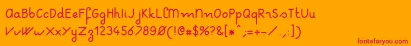 フォントOtfpoc – オレンジの背景に赤い文字
