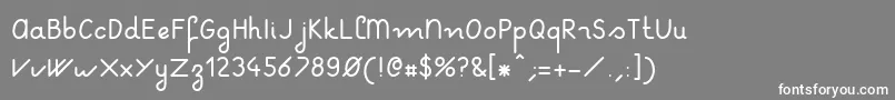 フォントOtfpoc – 灰色の背景に白い文字