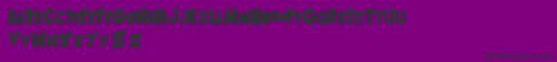 SaiyanSansRightObliqueregular Font – Black Fonts on Purple Background