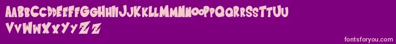 SaiyanSansRightObliqueregular Font – Pink Fonts on Purple Background