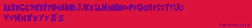 SaiyanSansRightObliqueregular Font – Purple Fonts on Red Background