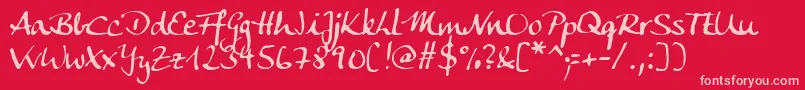 AnkecalligFg Font – Pink Fonts on Red Background