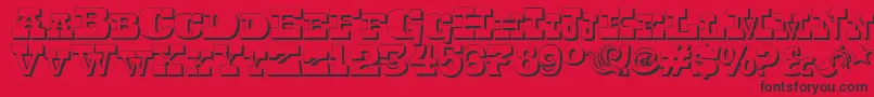 Toersh Font – Black Fonts on Red Background