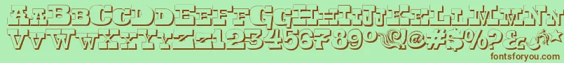 Шрифт Toersh – коричневые шрифты на зелёном фоне