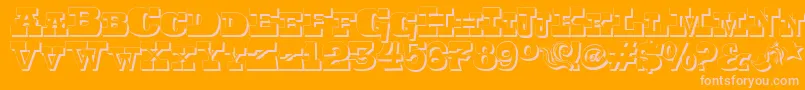 Шрифт Toersh – розовые шрифты на оранжевом фоне