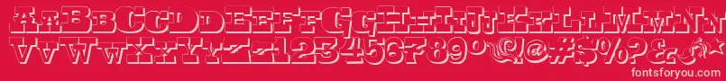 Toersh Font – Pink Fonts on Red Background