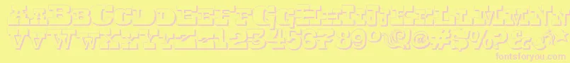 Toersh Font – Pink Fonts on Yellow Background