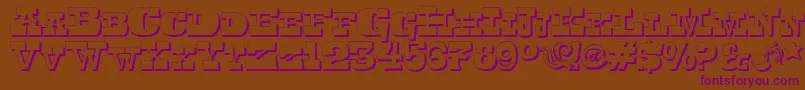 Toersh Font – Purple Fonts on Brown Background