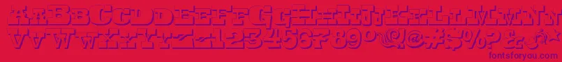 Toersh Font – Purple Fonts on Red Background