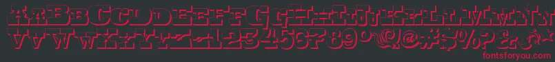 フォントToersh – 黒い背景に赤い文字