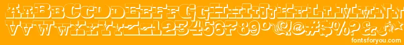フォントToersh – オレンジの背景に白い文字