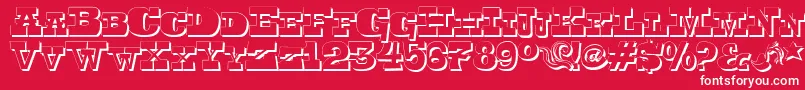 Toersh Font – White Fonts on Red Background