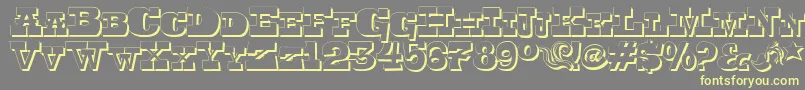 Toersh Font – Yellow Fonts on Gray Background